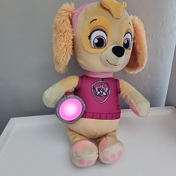 Paw Patrol 13 Snuggle Up Skye Plush Stuffed Toy W/ Flashlight Talks Working - Picture 2 of 4